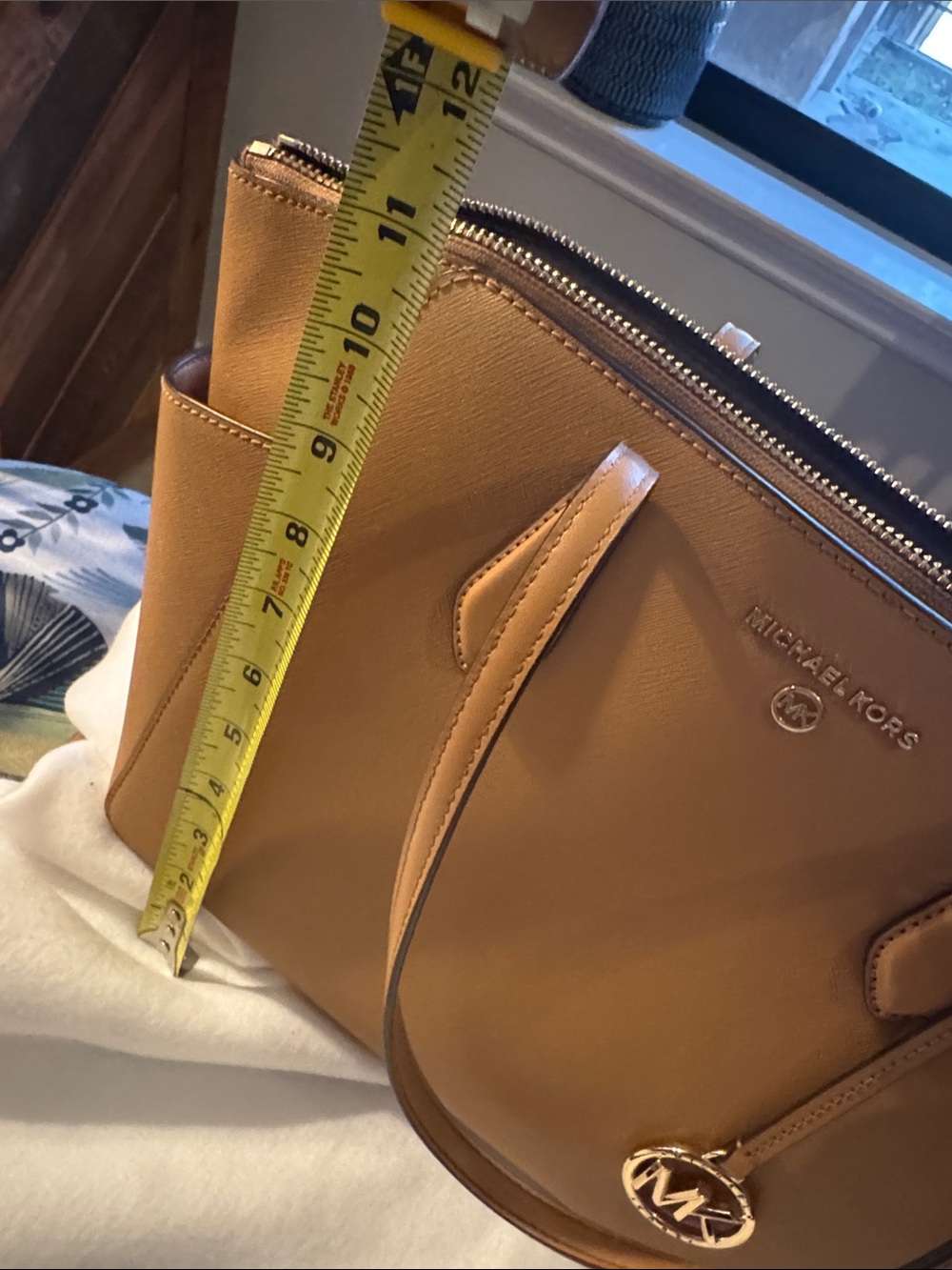 Michael Kors Camel Saffiano Leather Tote - Picture 11 of 12